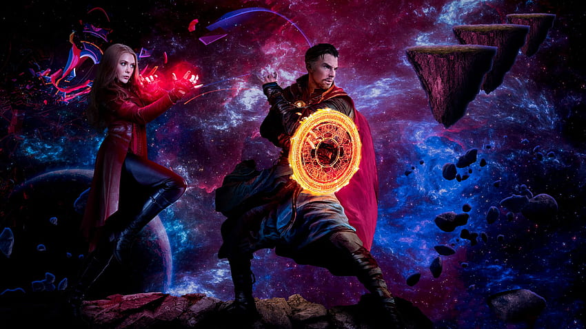 Doctor Strange and Scarlet Witch Madness of multiverse Art 1440P ...