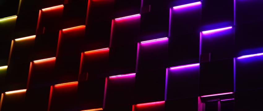 Formas de neón en la oscuridad Ultra Wide TV -, Cool Neon Ultra Dark fondo de pantalla