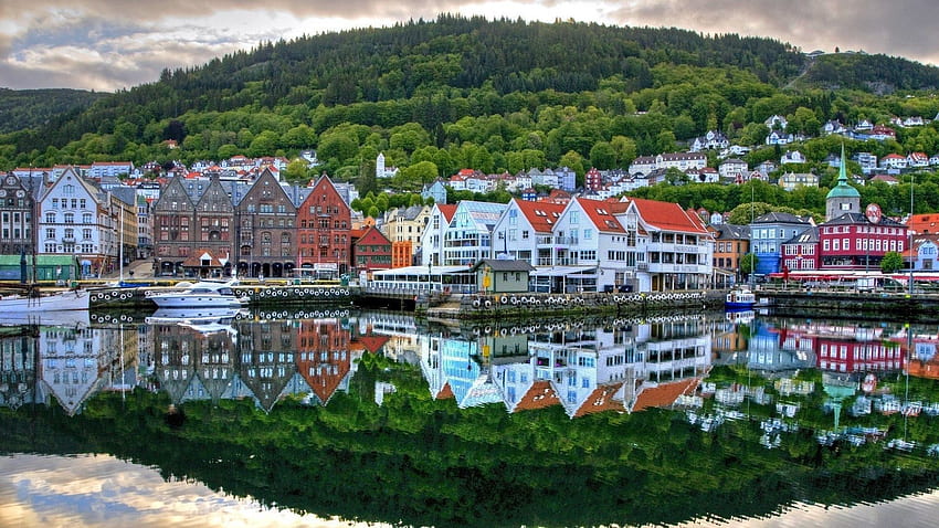 Норвегия градове - Берген норвегия, град Норвегия, Норвегия HD тапет