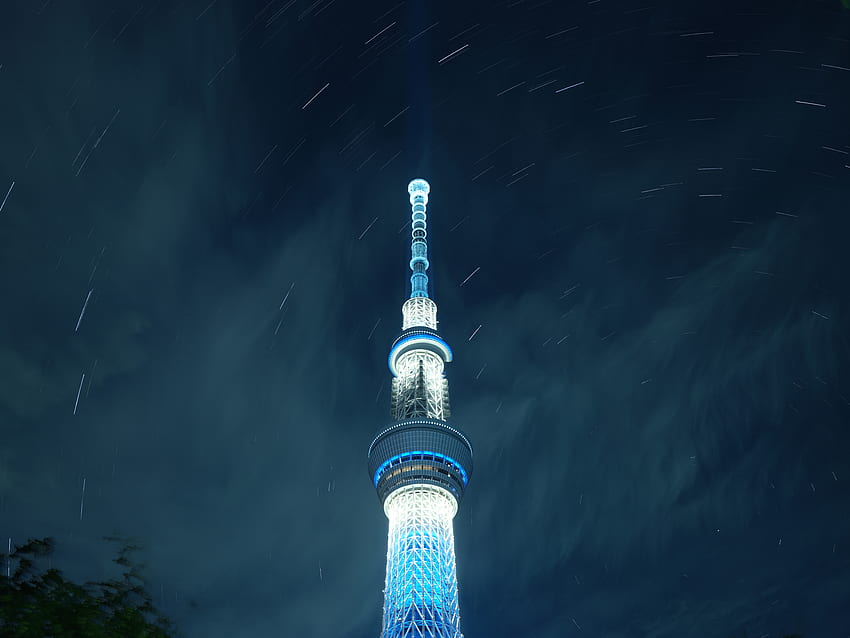 Miasta, wieżowiec, oświetlenie, podświetlenie, wieża, Tokio, iluminacje Tapeta HD