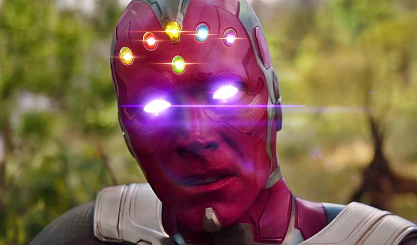 What If.Vision became the gauntlet.Perfect Vision. The infinity gauntlet, The dark crystal, Marvel, Vision Avengers Face HD wallpaper