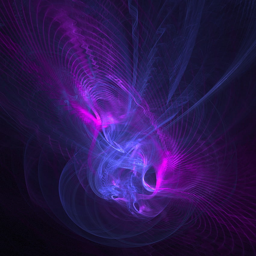 Abstract, Art, Lilac, Violet, Lines, Fractal, Purple HD phone wallpaper