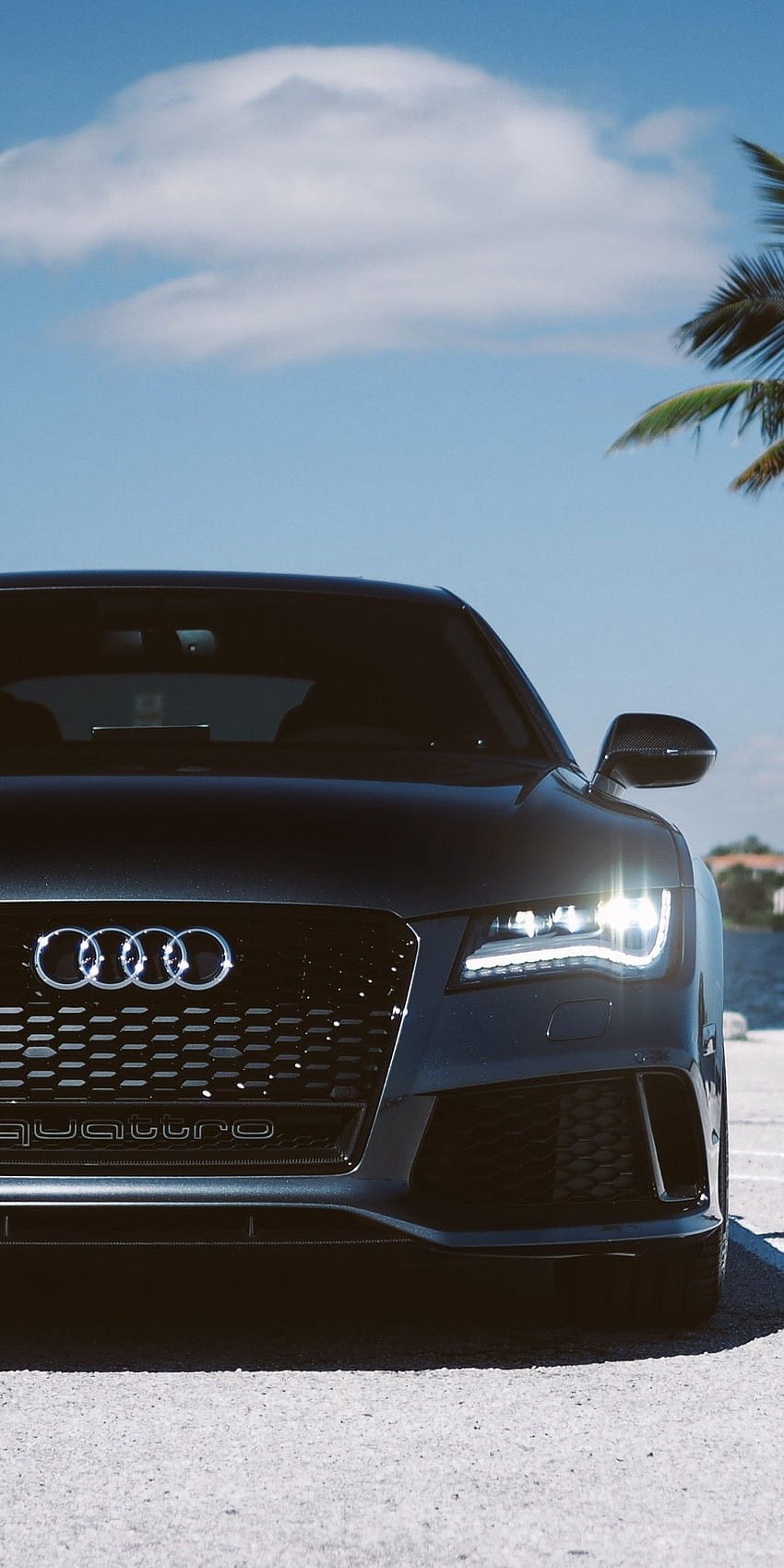 Audi Rs7, Schwarz, Vorderansicht, Luxus, Autos HD-Handy-Hintergrundbild