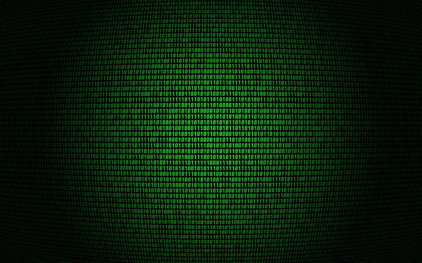 Grüner Binärcode HD-Hintergrundbild