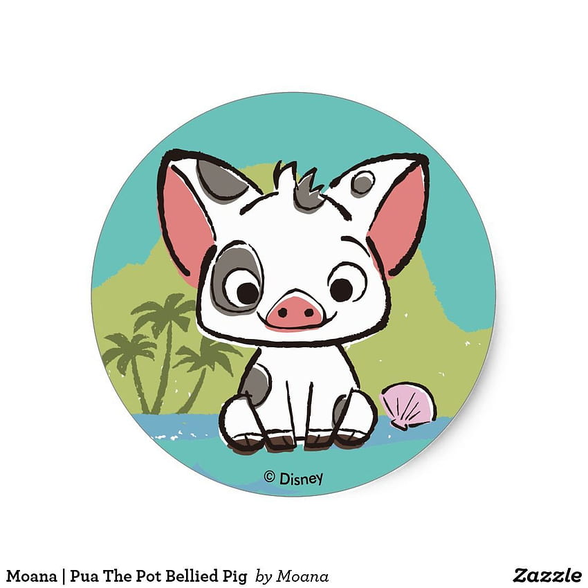 Moana. Pua The Pot Bellied Pig Classic Round Sticker. Moana pua, Moana drawing, Moana iphone HD phone wallpaper