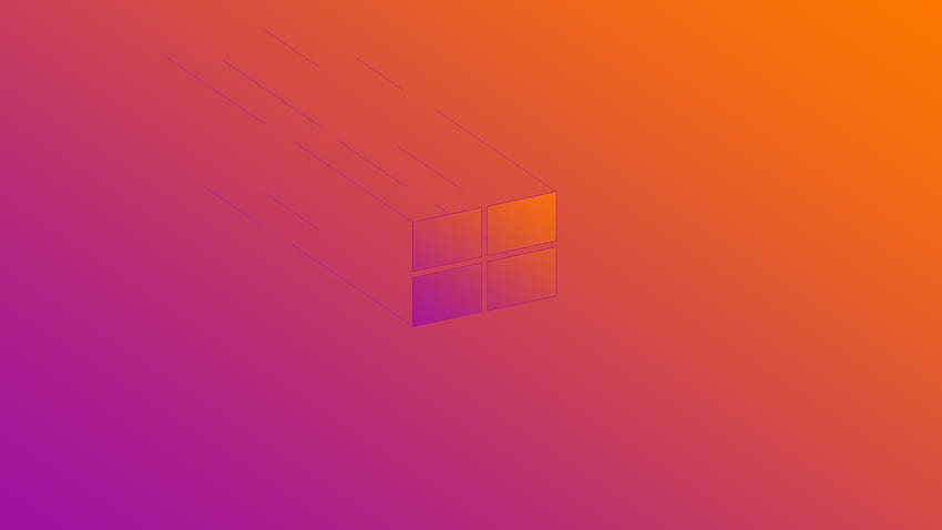 warna-warni, windows 10x, abstrak, logo windows, windows 10. Mocah, Orange Windows Logo Wallpaper HD