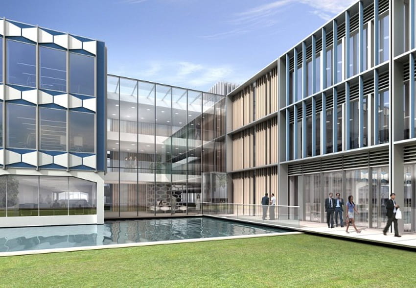 Modern Campus, Universität, Architektur, Hochschule, modern, Schule, Campus HD-Hintergrundbild