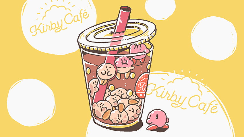 Kirby Cafe Kinby Cafe Cartoon Food HD wallpaper