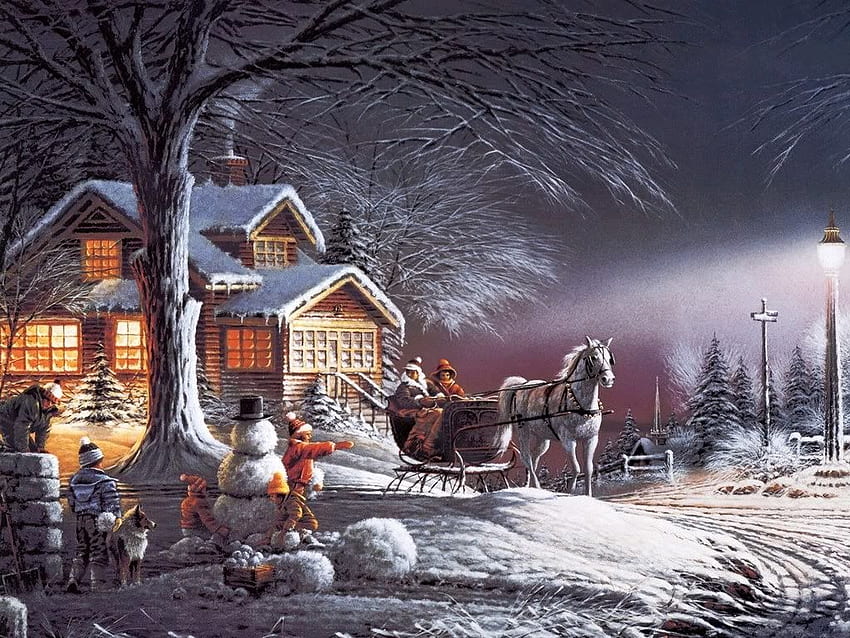 Des merveilles d'hiver . , hiver, pays des merveilles, Vintage Winter Wonderland Fond d'écran HD