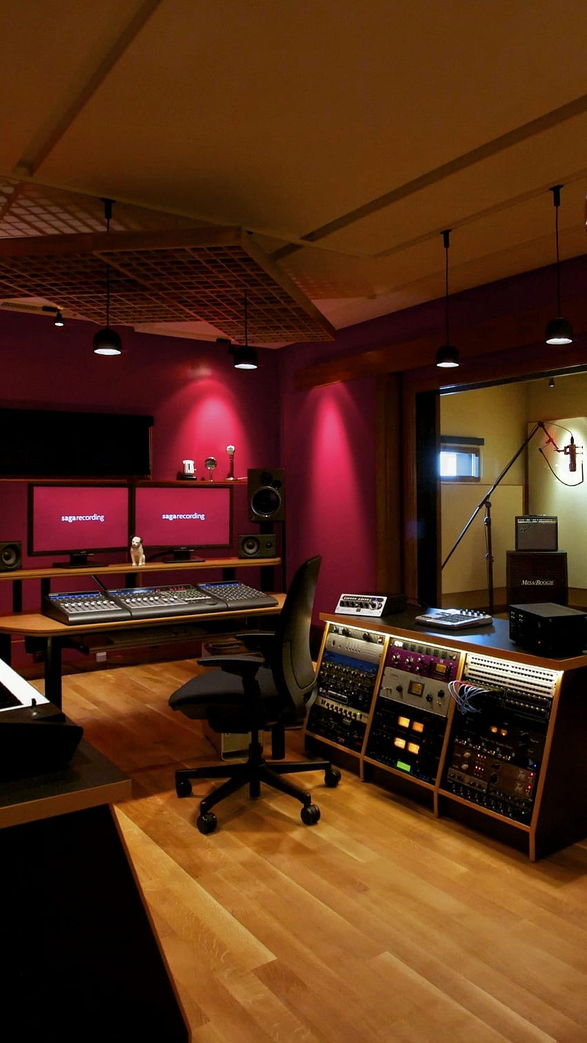 Studio nagrań Pomysły na eleganckie domowe studio nagrań — na lewo od rzeki Hudson Tapeta na telefon HD