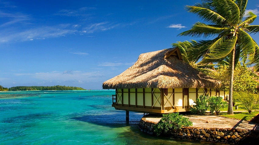 Tropical Paradise Beach Hut - & Background HD wallpaper | Pxfuel