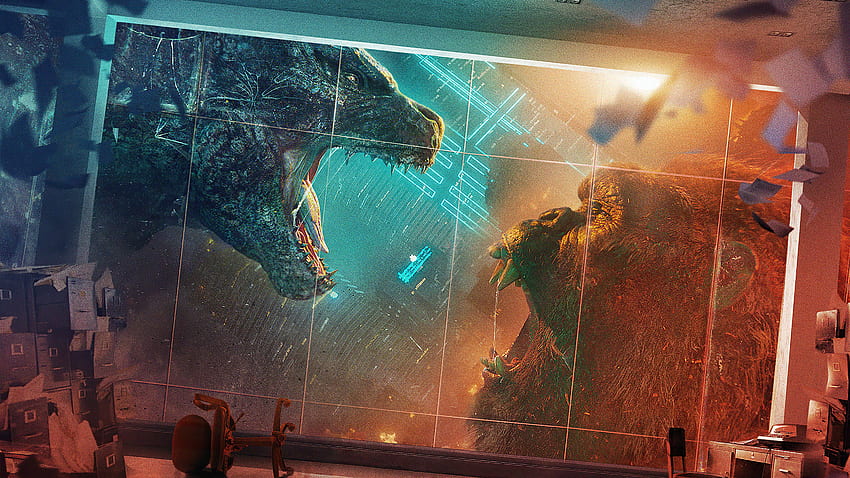 Godzilla vs Kong Póster de la película Ultra, Godzilla vs Kong 2021 fondo de pantalla