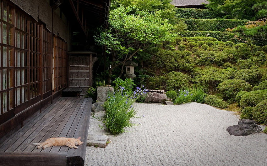 Zen Garden Background - Japanese Rock Garden HD wallpaper