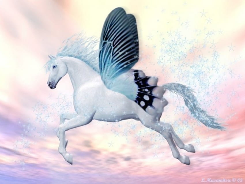 Pegasus, fliegend HD-Hintergrundbild