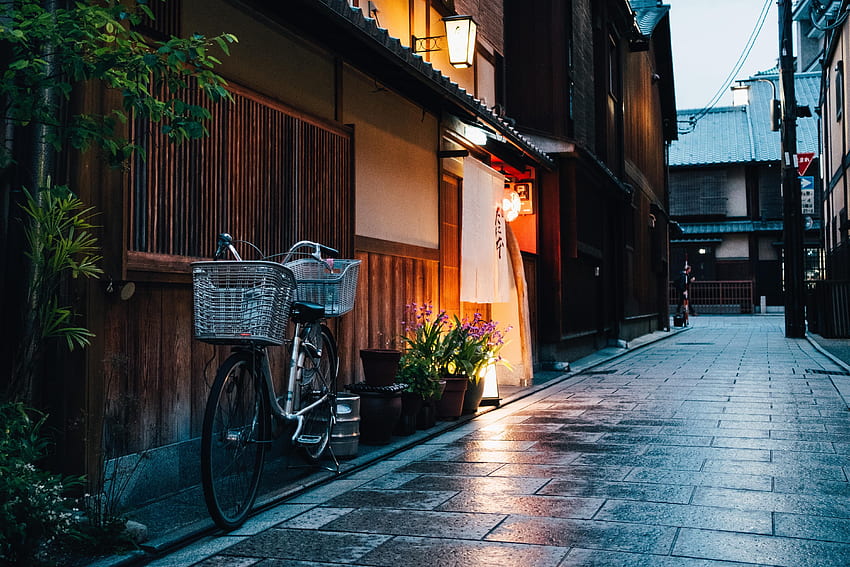 Yağmurdan sonra Gion [OC][]. Kırsal, Japonya, Kyoto Yağmur HD duvar kağıdı