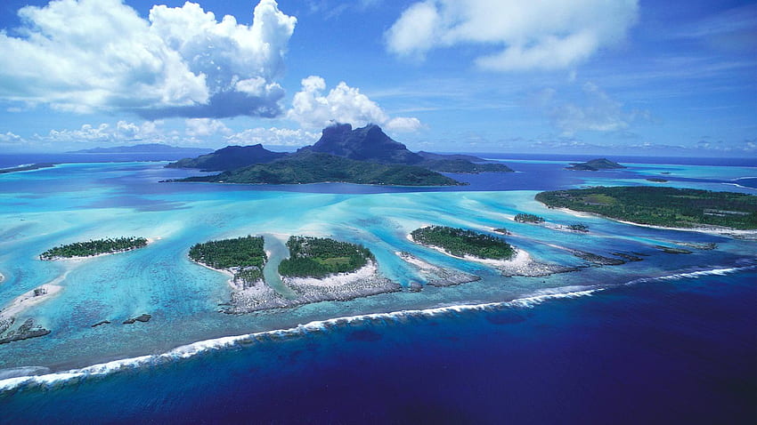 เกาะโบราโบรา จุดหมายปลายทางการท่องเที่ยวระหว่างประเทศที่สำคัญ เกาะแปซิฟิกตะวันตกเฉียงเหนือ วอลล์เปเปอร์ HD