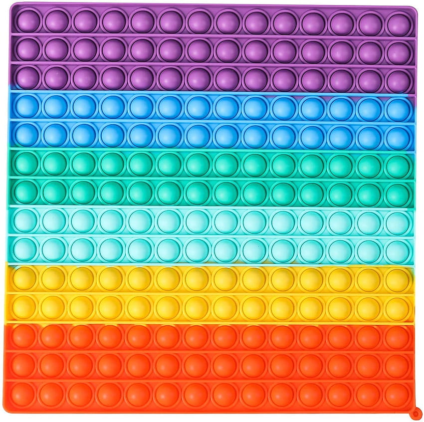 Buy Push Pop Fidget Toy, Big Rainbow 256 Bubble Autism Special Needs Stress Reliever, Great for The Old, The Young and Adult (12 inches) Online in Hungary. B096M6Z3RK, Pop It Fidget HD wallpaper