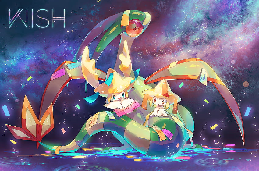 Jirachi (Pokémon) and Background, Pokemon Jirachi HD wallpaper