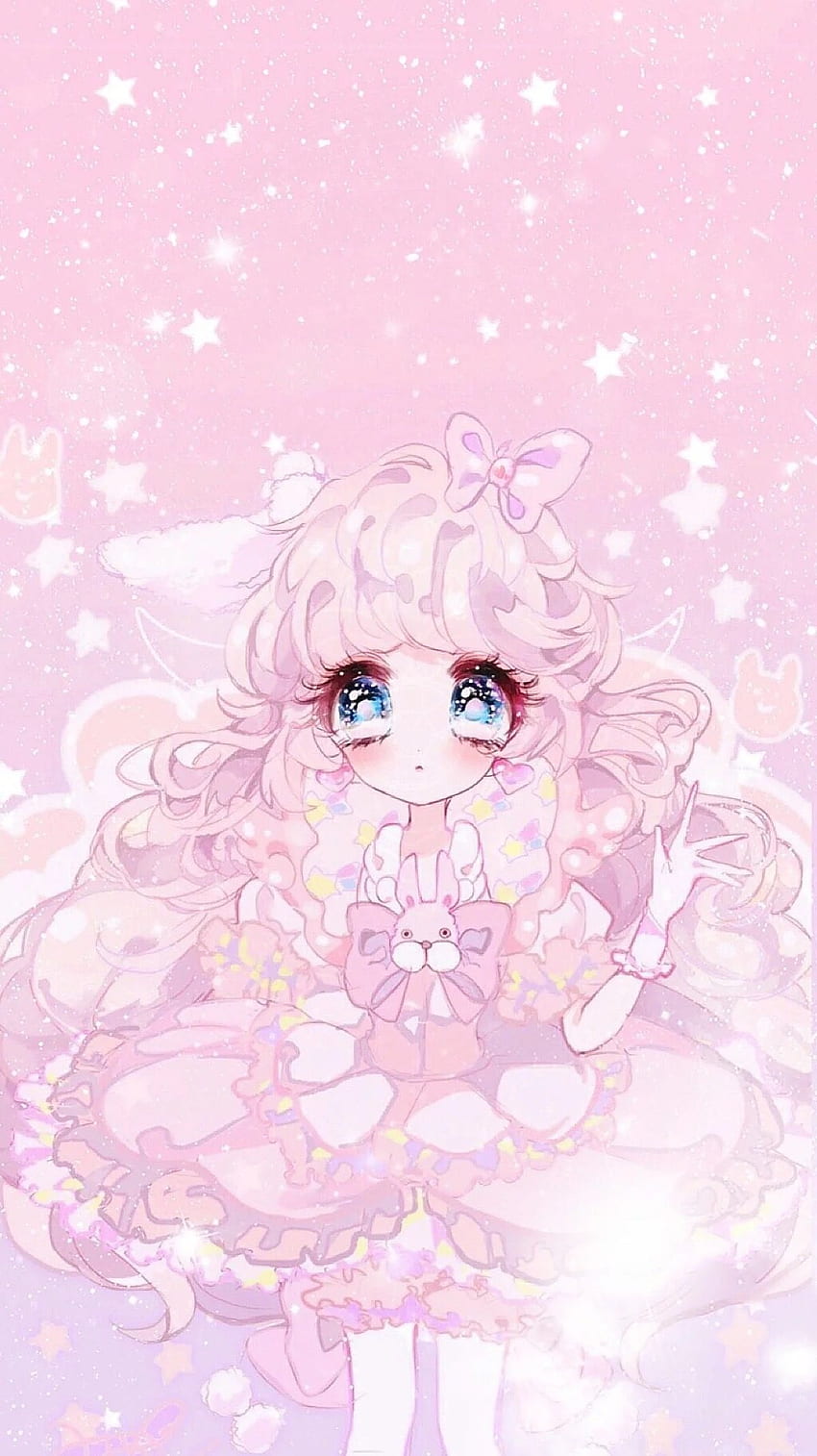 Cute Kawaii Anime 2020, Kawaii Pink Anime HD phone wallpaper