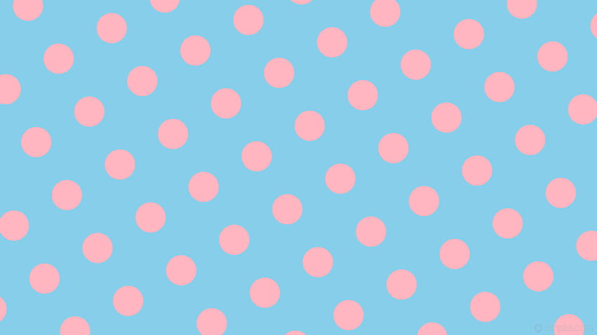 spots polka dots blue pink sky blue light pink HD wallpaper