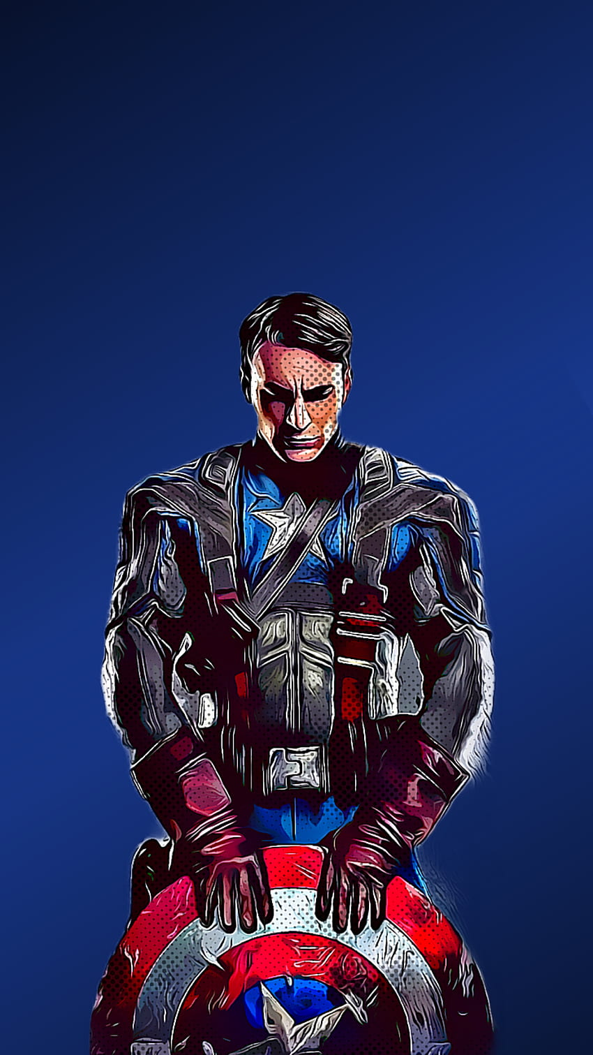 Captain America, Avengersassemble, CaptainAmerica, infinitywar, shield, wintersoldier, avengers, endgame, falcon, SteveRogers, anime HD phone wallpaper