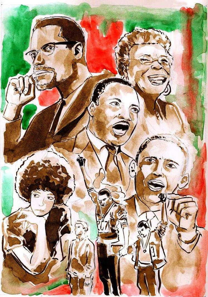 Collage Paint Black History Month HD phone wallpaper