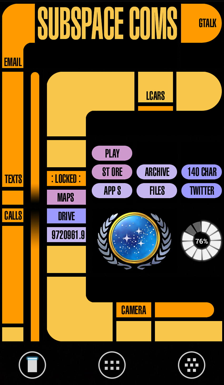 หน้าจอหลักของ Star Trek LCARS: androidthemes, Star Trek Console วอลล์เปเปอร์โทรศัพท์ HD