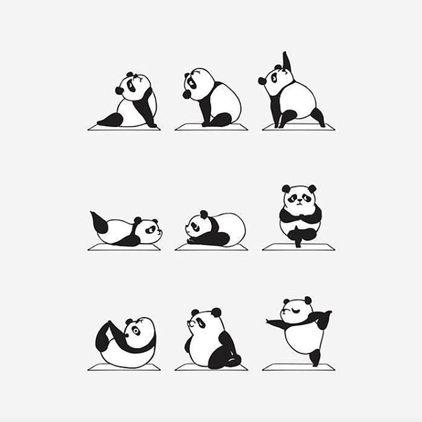 Panda Yoga. Panda artwork, Panda illustration, Animal Yoga HD phone wallpaper