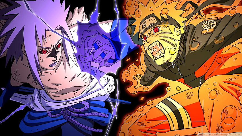 Sasuke ve Naruto arka planı, Hareketli Naruto HD duvar kağıdı