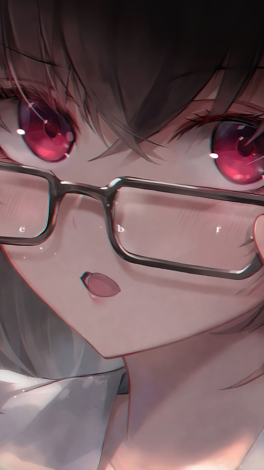 Anime, Original, Black Hair, Blue Eyes, Girl, Glasses, HD wallpaper | Peakpx