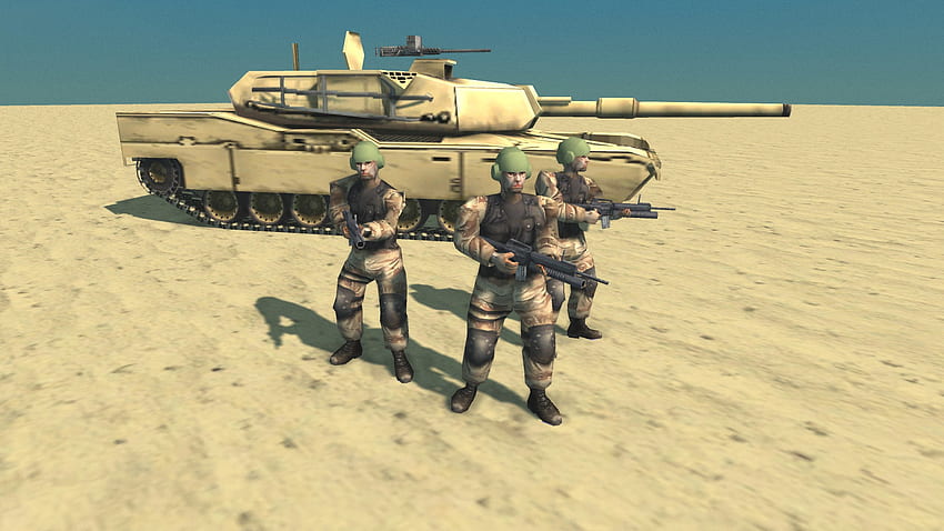 Amerykańscy czołgiści - Conflict: Desert Storm II Remastered mod do gry Ravenfield Tapeta HD
