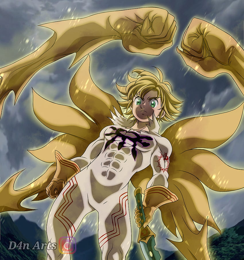 Meliodas Demon King Nanatsu no taizai. Roi démon, Combat d'anime, Anime sept péchés capitaux Fond d'écran de téléphone HD