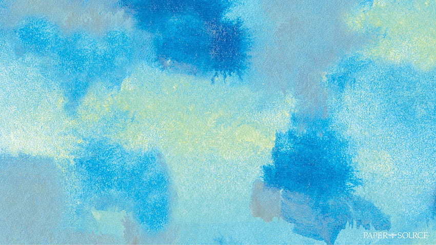 Blue watercolour smudge blot background, Blue Watercolor HD wallpaper