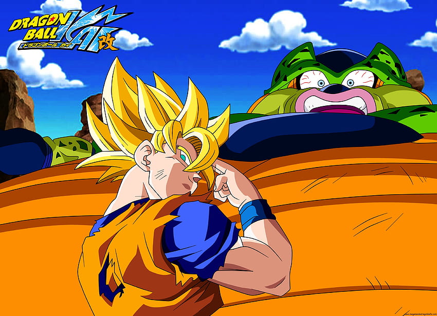 background of dragon ball z goku and gohan. Goku y, Goku Vs Cell HD wallpaper