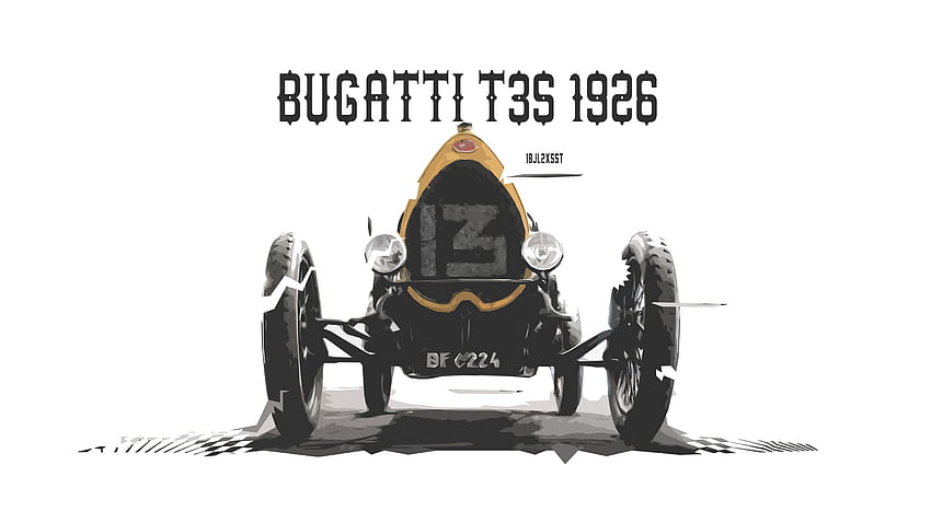 Artistic Bugatti Bugatti Type 35 Car Digital Art Race Car Retro Vintage - Resolution: HD wallpaper