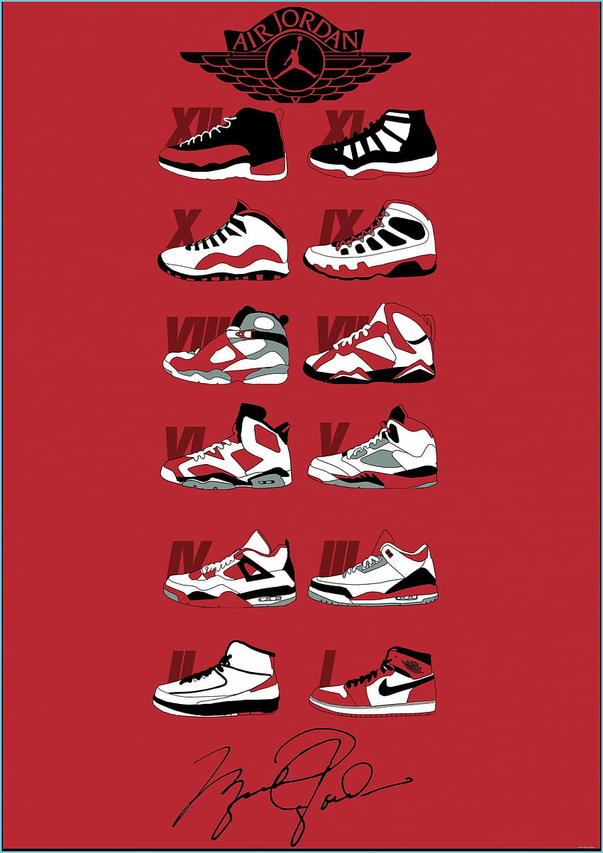 รองเท้าการ์ตูน Jordan On Dog - รองเท้าการ์ตูน . รองเท้า Jordan สีแดงเรียบร้อย วอลล์เปเปอร์โทรศัพท์ HD
