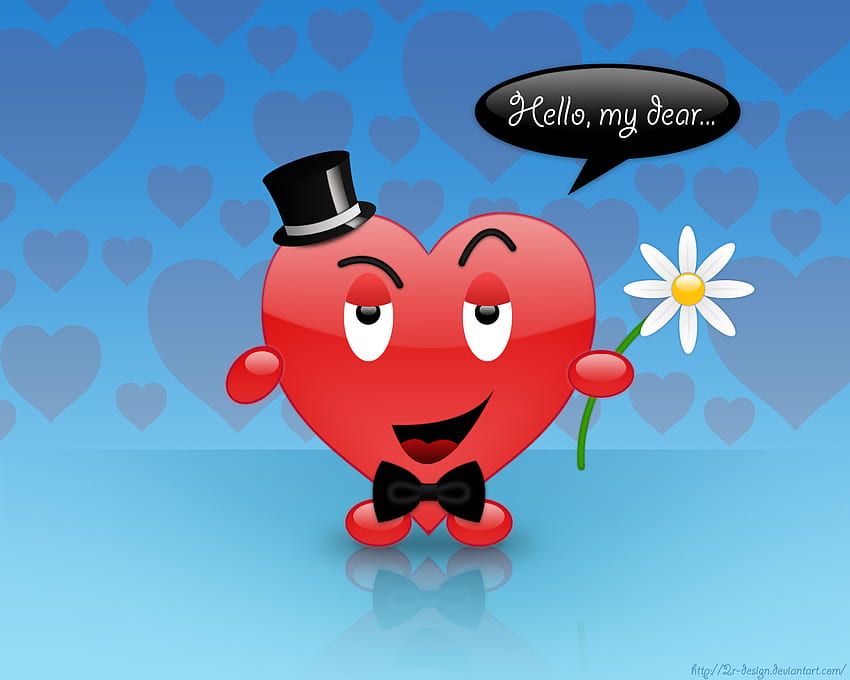A Gentleman's Heart, blue, gift, charming, gentleman, flower, love, red, heart, guy HD wallpaper