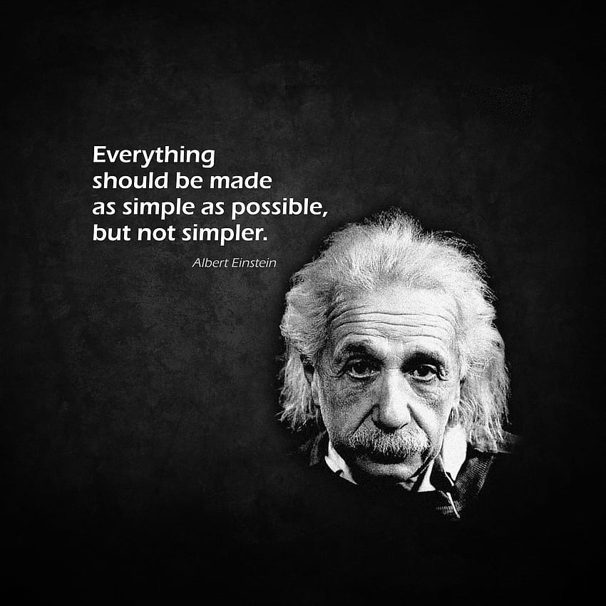 Everything Should Be Made As Simple As Possible But Not Simpler, Einstein Imagination HD phone wallpaper