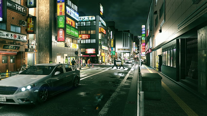 Kamurocho aus Yakuza Kiwami 2 glänzt in einem vertrauten, aber fachmännisch überarbeiteten Erlebnis, Yakuza City HD-Hintergrundbild