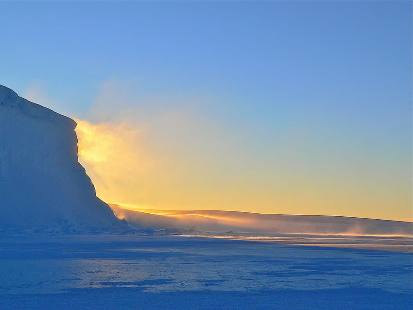 Alam, Langit, Es, Antartika, Gunung Es Wallpaper HD
