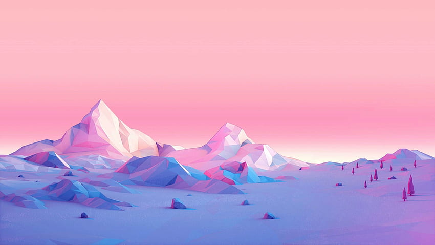 Pink Mountains -, Pink Mountains-Hintergrund auf Fledermaus, Berg-Laptop HD-Hintergrundbild