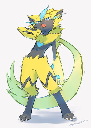 zeraora meets shiny Lucario PhoenixOfAmerica - Illustrations ART street