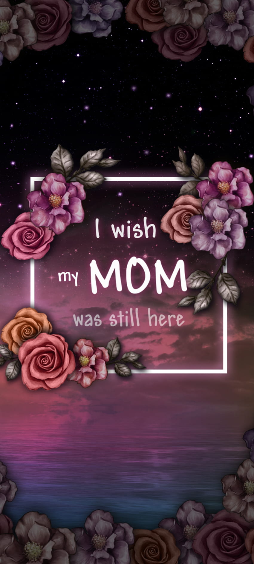 I Wish My Mom, magenta, flowers, pink HD phone wallpaper