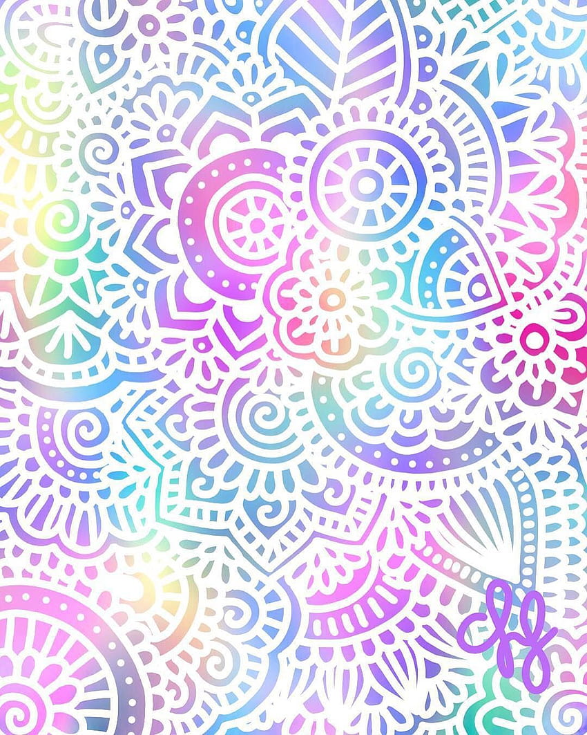 Colores felices ✨” Más. Fondos de pantalla tumblr, Colorful Zentangle HD phone wallpaper