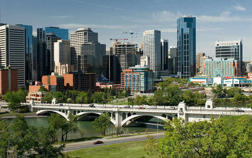 Puente de la calle Centre Calgary Canadá fondo de pantalla