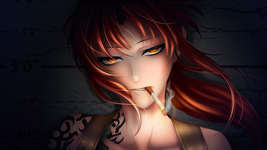 Girl Smoking Revy Tattoo d8, Anime Girl Tattoo HD wallpaper