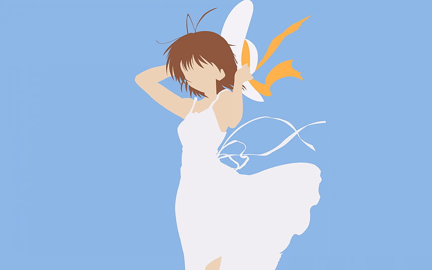Anime, white dress, Nagisa Furukawa, Clannad HD wallpaper
