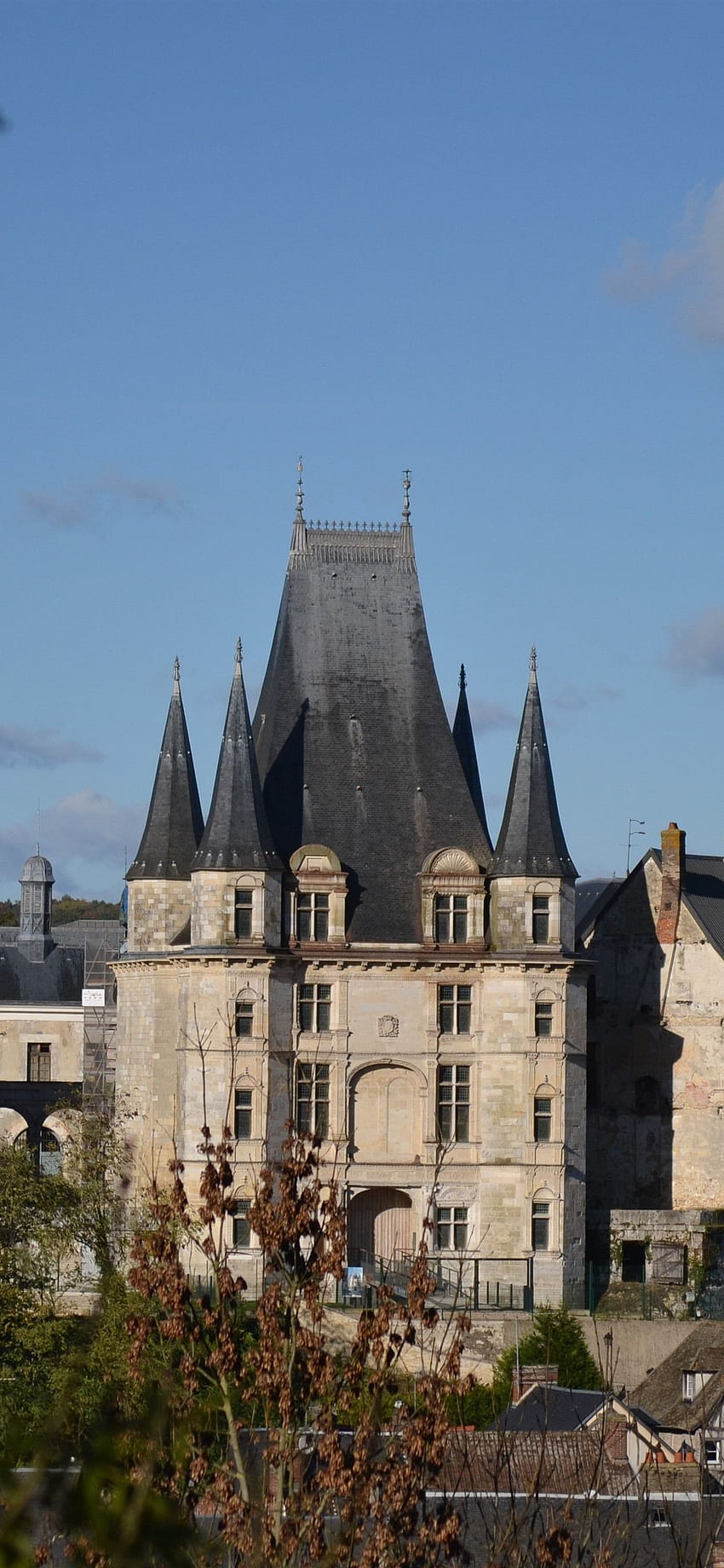 Normandie, Schloss, Frankreich iPhone XS Max HD-Handy-Hintergrundbild