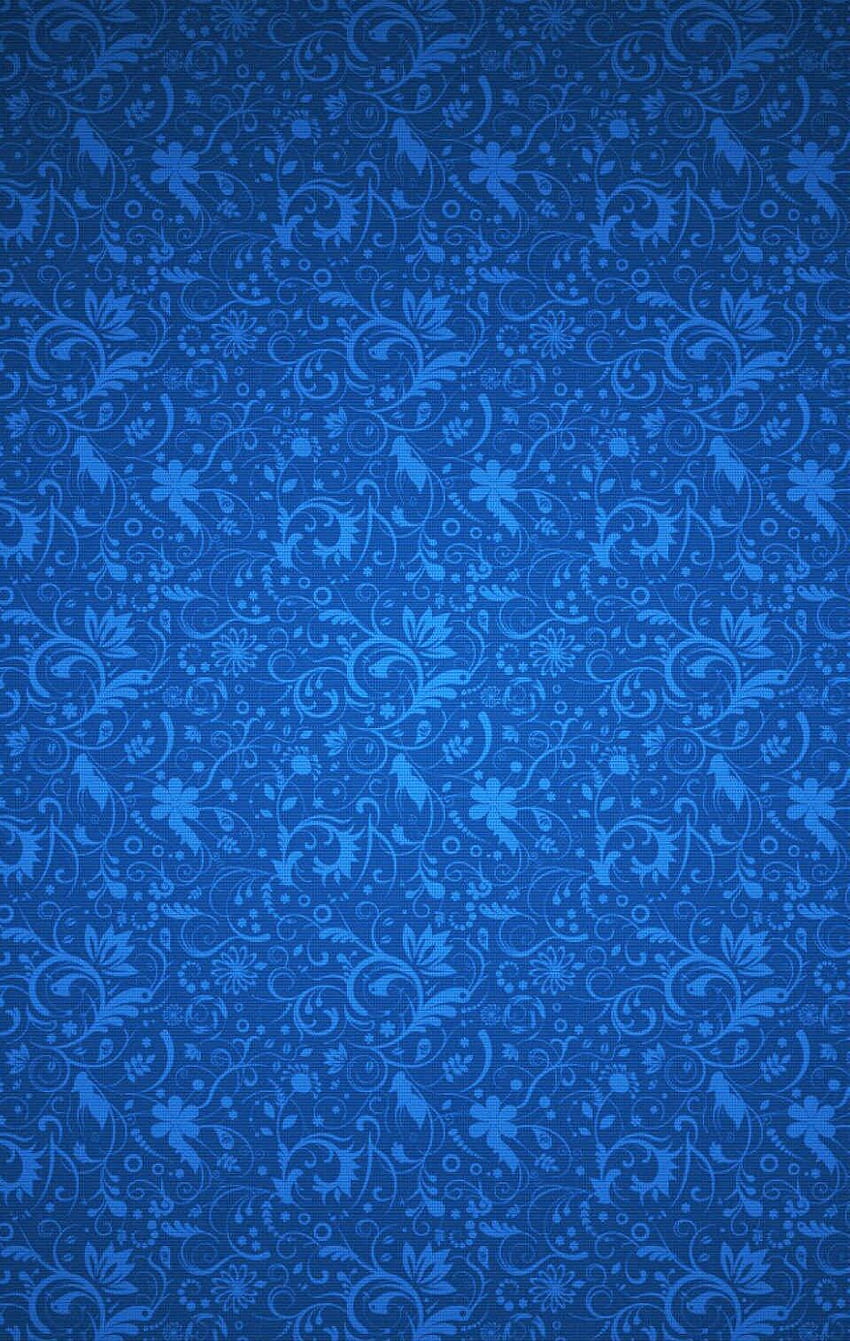 Desain grafis Royal Blue floral wallpaper ponsel HD