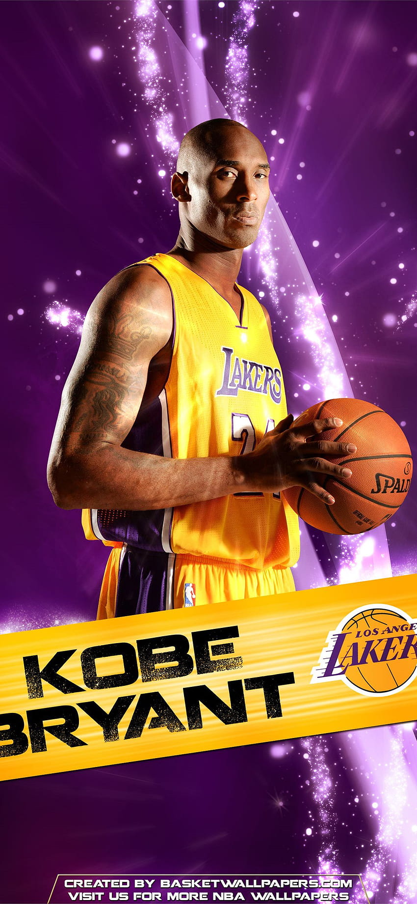 Kobe Bryant Los Angeles Lakers 2016 Fond d'écran mobile. iPhone X Fond d'écran de téléphone HD